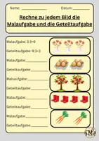 Vorschau - Arbeitsblätter - Mal und Geteiltaufgabe - Deckblatt