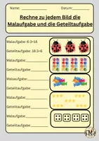 Vorschau - Arbeitsblätter - Mal und Geteiltaufgabe - Seite 1