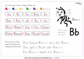 Vorschau - Arbeitsblätter - Erstes Lesen - Silben lesen und ausmalen - Seite 2