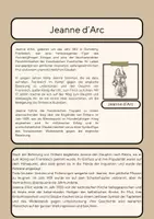 Vorschau - Arbeitsblätter - Jeanne d’Arc - Symbol des widerstands und Social Media - Seite 1