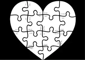 Vorschau - Spiele - Puzzle Herzen zu contractions - Seite 1