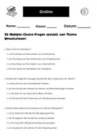 Vorschau - Arbeitsblätter - Umsatzsteuer 16 Multiple Choice Fragen - Grundwissen und mehr - Seite 1