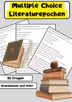Vorschau - Arbeitsblätter - 20 Multiple-Choice-Fragen zum Thema Literaturepochen - Deckblatt