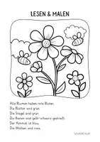 Vorschau - Arbeitsblätter - Lesen & Malen - Frühling - Seite 3