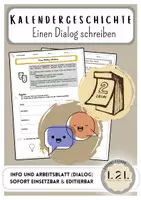 Vorschau - Arbeitsblätter - Kalendergeschichten - Dialog schreiben - Deckblatt