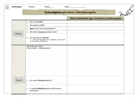 Vorschau - Arbeitsblätter - Inhaltsangabe mit Stellungnahme - Checkliste und Schreibplan - Seite 3