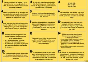 Vista previa - Juegos / Gamificación - Problemas proporcionalidad y porcentajes 1º-2ºESO - página 3