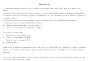 Vorschau - Stundenentwürfe - Ganzjahresplanung_Mathematik_Denken und Rechnen_Jahrgang 3 - Seite 1
