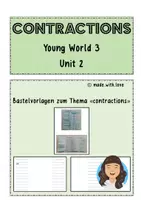 Vorschau - Arbeitsblätter - Bastelvorlagen zum Thema "contractions" - Deckblatt