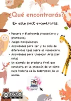 Vista previa - Hojas de trabajo - PACK ANIMALS (for 1st and 2nd cycle) - página 2