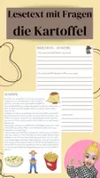 Vorschau - Arbeitsblätter - Die Kartoffel - Lesetext mit Fragen - Deckblatt