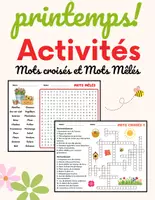 Aperçu - Feuilles d'exercices - Printemps! Activités Mots croisés et Mots Mêlés - Page de couverture