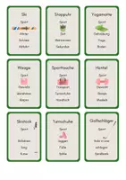 Vista previa - Juegos / Gamificación - Vocabulario "Deporte": no lo digas - cartas de juego - página 1