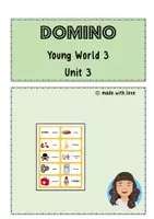 Vorschau - Arbeitsblätter - Domino passend zu Young World 3, Unit 3 - Deckblatt