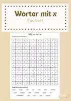 Vorschau - Spiele - Materialpaket Rechtschreibung Wörter mit x - Seite 1