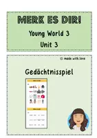 Vorschau - Spiele - Gedächtnisspiel (Merk es dir) passend zu Young World 3, Unit 3 - Deckblatt