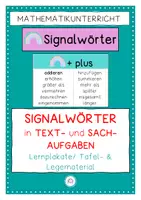 Vorschau - Poster - Signalwörter in Text- und Sachaufgaben - Deckblatt