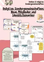 Vorschau - Arbeitsblätter - Religiöse Sondergemeinschaften: Mitglieder und Identitätsmarker - Deckblatt
