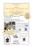 Vorschau - Arbeitsblätter - Stadtgeschichte München Teil 2 / 2.1: Wie kommt ein Mönch auf unser Wappen? (Stadtwappen München) - Deckblatt