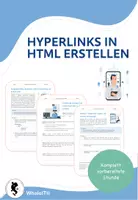 Vorschau - Arbeitsblätter - Hyperlinks in HTML erstellen - Deckblatt
