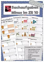 Vorschau - Stundenentwürfe - Sachaufgaben minus im ZR 10 (Klasse 1) - Deckblatt