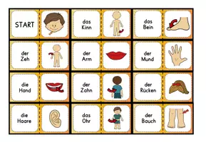 Vorschau - Spiele - Körper Wortschatz Spiel Domino DaZ DaF A1 A2 - Seite 3