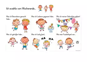 Vorschau - Lehrpläne/Lehrermaterial - Plakat: Erzählen vom Wochenende - Seite 2