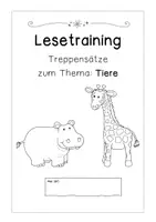 Vorschau - Arbeitsblätter - Lesetempotraining. Treppensätze: Tiere. Blitzlesen - Seite 2