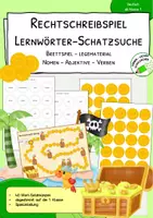 Vorschau - Stationenlernen - Spiel Deutschunterricht - Lernwörter - Klasse 1 - Freiarbeit - Deckblatt