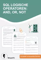 Vorschau - Arbeitsblätter - SQL Logische Operatoren: AND, OR, NOT - Deckblatt