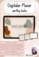 Vorschau - Lehrpläne/Lehrermaterial - Lehrpersonen-Planer earthy boho SJ 2024/2025 - Deckblatt