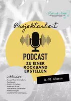 Vorschau - Stundenentwürfe - Projektarbeit Podcast zu Rockbands - Deckblatt