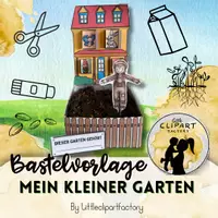Vorschau - Mal- und Bastelvorlagen - Bastelvorlage kleiner Garten - Projekt mit Kresse/Blumen - Seite 3