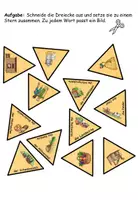 Vorschau - Aufgabenkarten - Legestern /Lesestern "Auf dem Bauernhof" DaZ / DaF / Deutsch - Seite 2