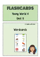 Vorschau - Arbeitsblätter - Flashcards passend zu Young World 4, Unit 5 - Deckblatt