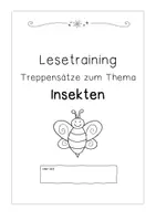 Vorschau - Arbeitsblätter - Lesetempotraining. Treppensätze zum Thema Insekten. Blitzlesen. - Seite 2