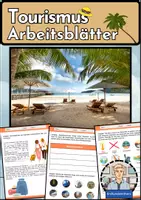Vorschau - Arbeitsblätter - Tourismus - Arbeitsblätter zum Thema Tourismus, Touristen & Urlaub - Erdkunde für die Sek 1 - Deckblatt