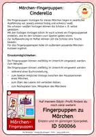 Vorschau - Mal- und Bastelvorlagen - Märchen-Fingerpuppen: Cinderella - Seite 1