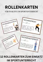 Vorschau - Fördermaterial/Inklusion - Rollenkarten für Inaktive im SPORTUNTERRICHT - 12 ROLLENKARTEN ZUM EINSATZ IM SPORTUNTERRICHT - Deckblatt