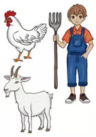 Vorschau - Arbeitsblätter - Tierbeine Rätsel Bauernhof Knobeln Problemlösen Hühner Ziegen Spinnen - Seite 3