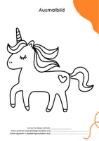 Vorschau - Arbeitsblätter - 39 EINHORN Ausmalbilder (ab 1.Klasse) + Schreibanlass - Seite 2