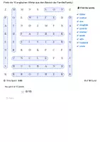 Vorschau - Arbeitsblätter - Englisch/Suchsel/Familie (1) mit Wortliste/H5P+PDF+MOODLE+Lösung - Seite 3