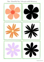 Vorschau - Arbeitsblätter - Schattenbilder Blumen Frühling - visuelle Wahrnehmung - Seite 2
