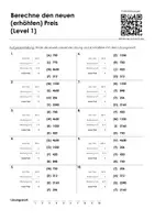 Vorschau - Arbeitsblätter - Prozentrechnen: Preiserhöhung - Arbeitsblätter mit Multiple-Choice-Aufgaben - Seite 3