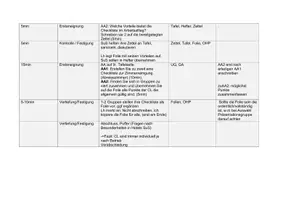 Vorschau - Stundenentwürfe - Unterrichtsstunde - Ablauforganisation Checkliste (Hotellerie) - Seite 3