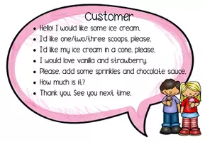 Vorschau - Arbeitsblätter - Dialogkarten: At the ice cream stand/ parlor - Seite 2