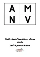 Aperçu - Jeux - 12 cartes pour les lettres obliques simples (Alphabet en écriture capitale) MS GS - Page 2