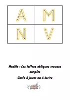 Aperçu - Jeux - 12 cartes pour les lettres obliques simples (Alphabet en écriture capitale) MS GS - Page 3