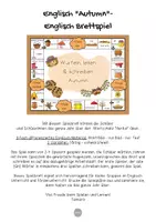 Vorschau - Spiele - Englisch Brettspiel - Englisch Autumn | Englisch Anfangsunterricht | warm up Englisch | Vokabelspiele | Englisch Herbst - Seite 1