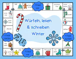 Vorschau - Spiele - Englisch Brettspiel - Englisch Winter/Weihnachten | Englisch Anfangsunterricht | warm up Englisch | Vokabelspiele - Seite 3